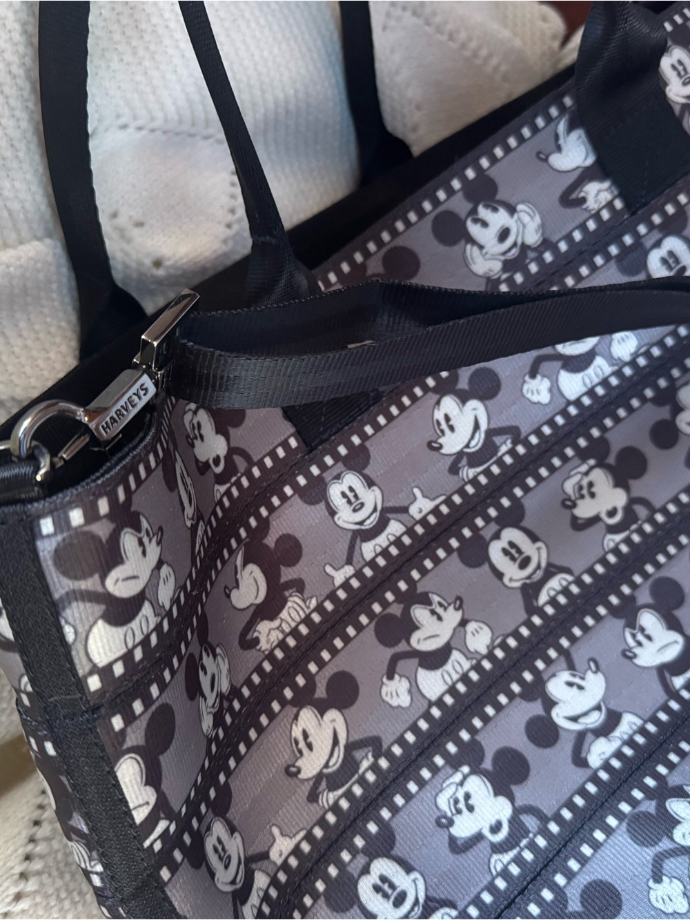 Harveys Disney Silverscreen Mickey Mouse Print Tote with Shoulder Strap - Picture 5 of 5